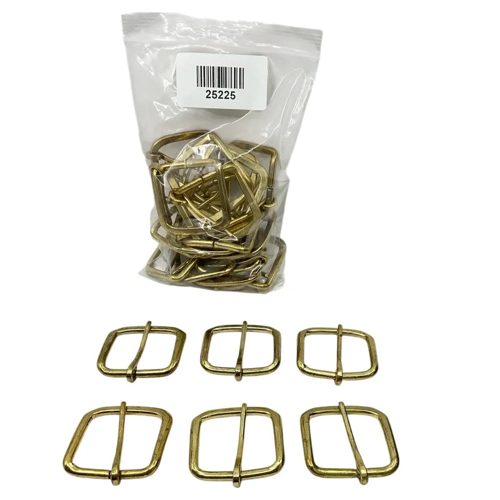 Heel Bar Buckle 1  1/2 Strap 38mm 25 Pack Antique Brass Tone Belt Buckle Crafter